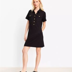 LOFT Ponte Black Dress with Pockets